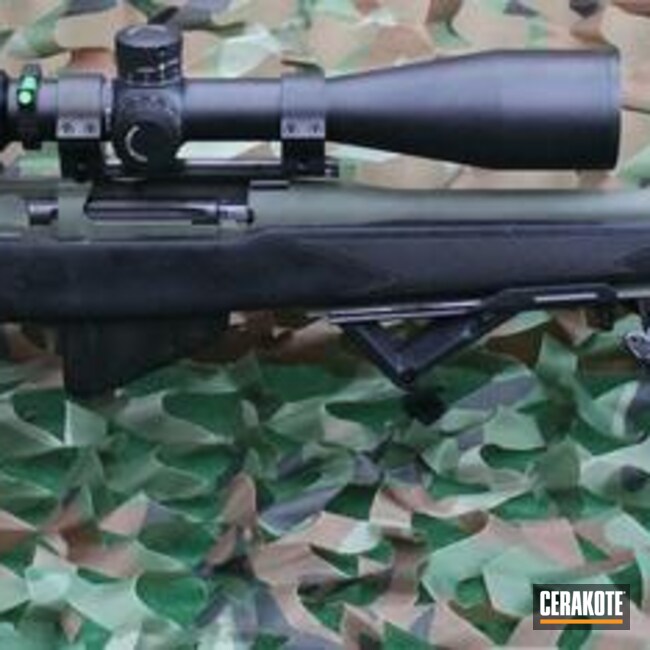 Cerakoted: Bolt Action Rifle,Hunting,Sniper Green H-229,Hunting Rifle,Graphite Black H-146,.303 British,Tactical Rifle,Australia,Micro Slick Dry Film Coating