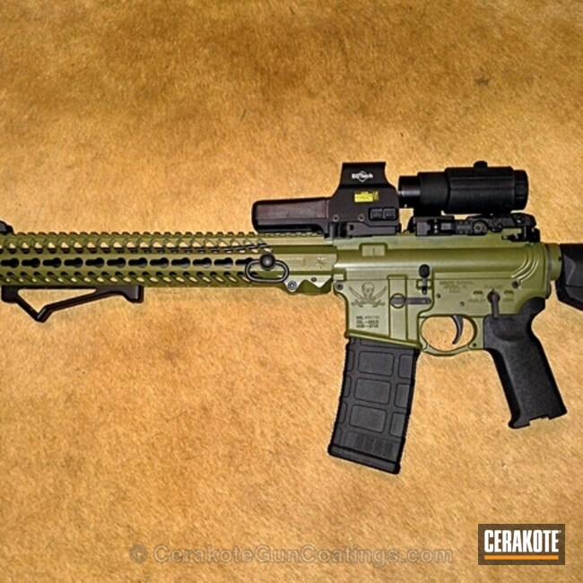 Cerakoted: Pirate,Tactical Rifle,Noveske Bazooka Green H-189,EOTech
