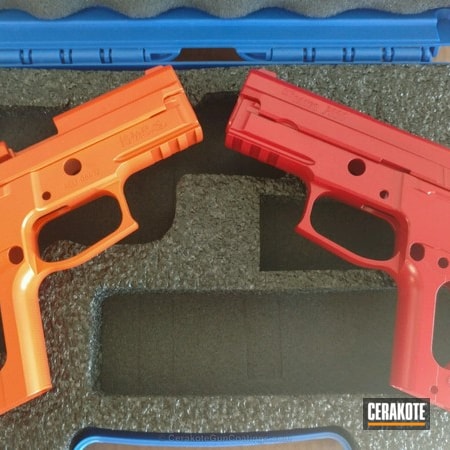 Powder Coating: Hunter Orange H-128,9mm,Sig Sauer,Handguns,Pistol,FIREHOUSE RED H-216