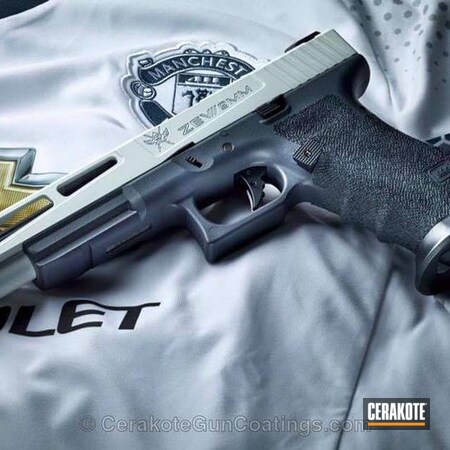 Powder Coating: Glock,Snow White H-136,Handguns,Pistol,Midnight Blue H-238,Zev