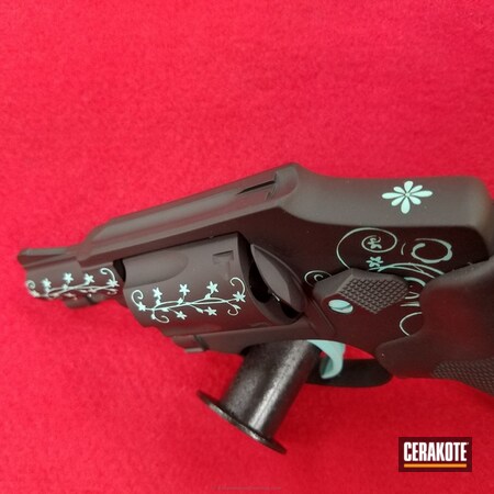 Powder Coating: Graphite Black H-146,Smith & Wesson,Ladies,Revolver,Robin's Egg Blue H-175