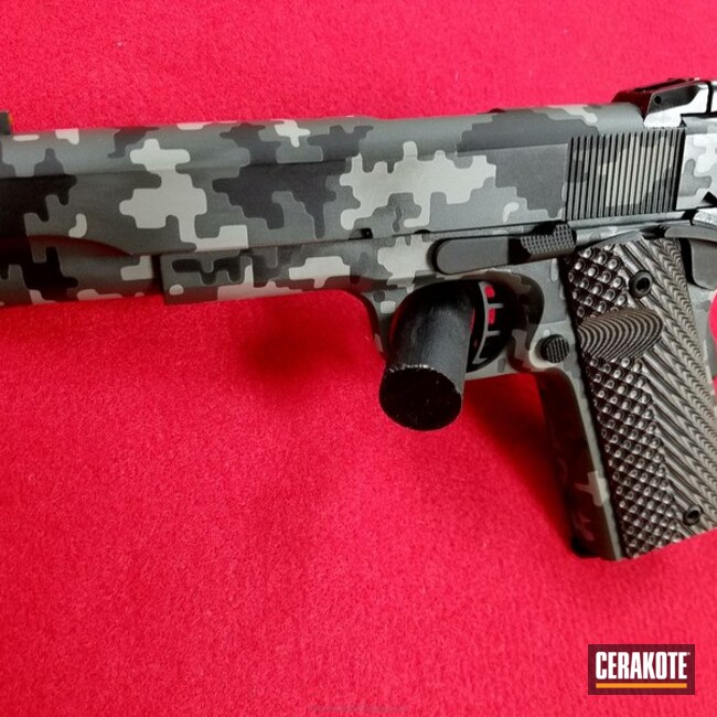 Cerakoted: Digital Camo,Graphite Black H-146,Pistol,Bull Shark Grey H-214,1911,SIG™ DARK GREY H-210,Handguns
