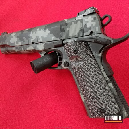 Powder Coating: Graphite Black H-146,1911,Handguns,Pistol,SIG™ DARK GREY H-210,Digital Camo,Bull Shark Grey H-214