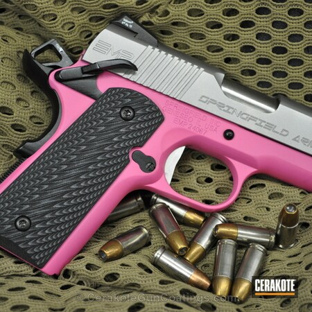 Powder Coating: 1911,Ladies,Handguns,Springfield Armory,Prison Pink H-141