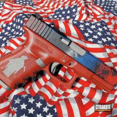 Powder Coating: Crimson H-221,Glock,NRA Blue H-171,Handguns,Pistol,Gun Metal Grey H-219