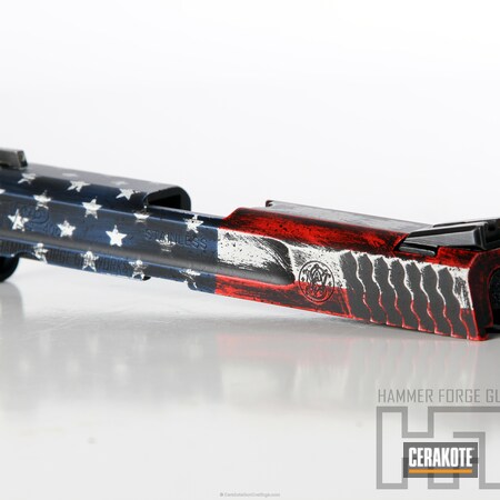 Powder Coating: Smith & Wesson M&P,KEL-TEC® NAVY BLUE H-127,Smith & Wesson,America,Merica,Graphite Black H-146,Snow White H-136,Red, White and Blue,USA,USMC Red H-167,Patriotic,American Flag,Clear Coat