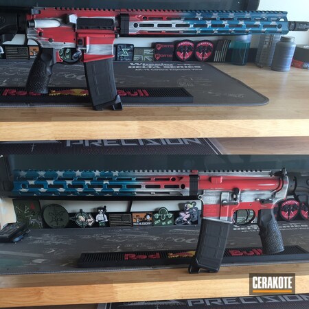 Powder Coating: Graphite Black H-146,Snow White H-136,Tactical Rifle,American Flag,Daniel Defense,Sky Blue H-169