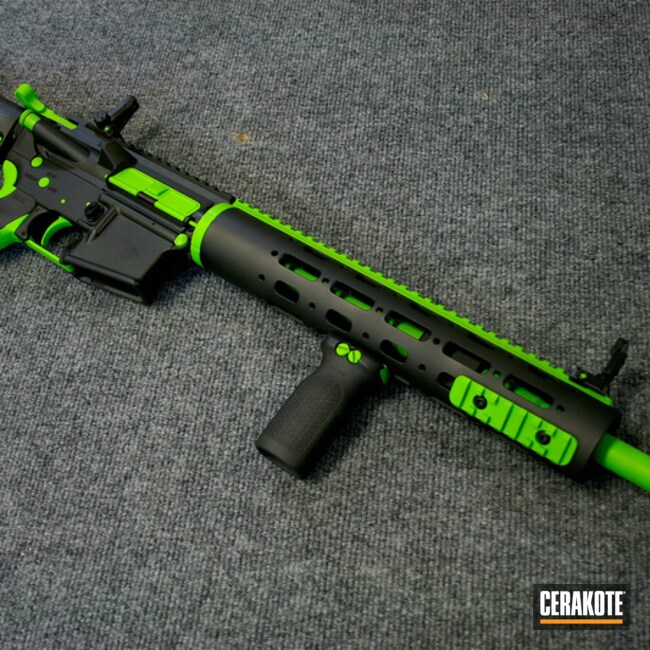 Cerakoted: Graphite Black H-146,Two Tone,Zombie Green H-168,Tactical Rifle,AR-15