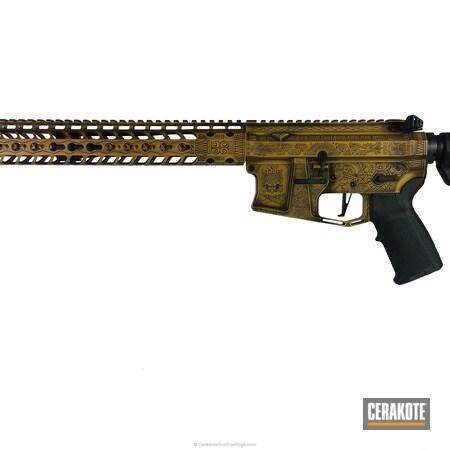 Powder Coating: Graphite Black H-146,Gold H-122,Tactical Rifle,Apocalypto,Engraved,Underground Tactical
