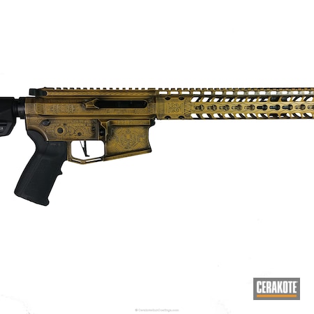 Powder Coating: Graphite Black H-146,Gold H-122,Tactical Rifle,Apocalypto,Engraved,Underground Tactical