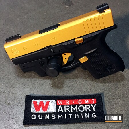 Powder Coating: Glock 43,Glock,Handguns,Pistol,Gold H-122