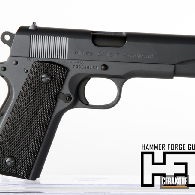 Cerakoted: Sniper Grey H-234,Graphite Black H-146,Colt,Colt 1911,Pistol,1911,Handguns
