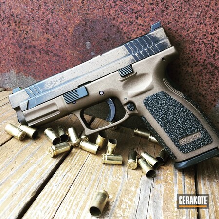 Powder Coating: Graphite Black H-146,Springfield XD-9,Pistol,Springfield Armory,Burnt Bronze H-148
