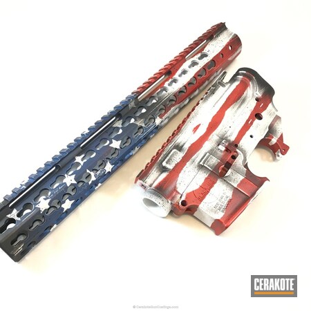 Powder Coating: Bright White H-140,NRA Blue H-171,Red, White and Blue,USMC Red H-167,American Flag,Old Glory,Gun Parts,Team America Theme