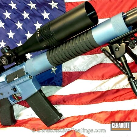 Powder Coating: Blue Titanium H-185,Armor Black H-190,.223,Tactical Rifle,AR-15,Rifle