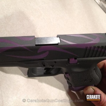 Powder Coating: Glock,Ladies,Handguns,Blue Titanium H-185,Bright Purple H-217