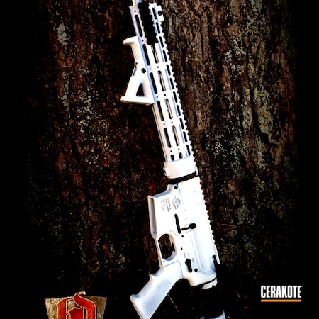 Powder Coating: Bright White H-140,Back Fill,Tactical Rifle,AR-15,Rock River Arms