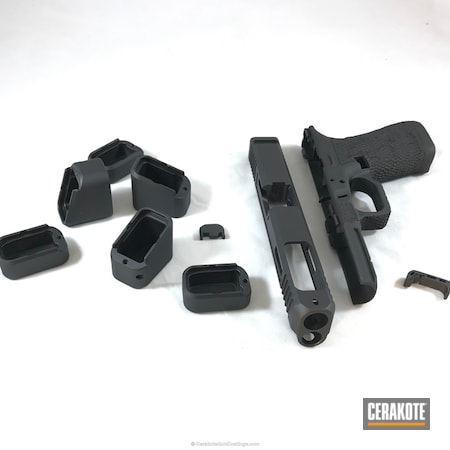 Powder Coating: Glock,Pistol,Armor Black H-190,Stippled,Gun Parts
