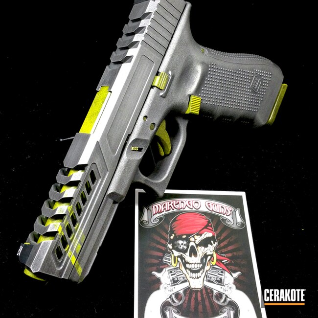 Cerakoted: Electric Yellow H-166,Graphite Black H-146,Stainless H-152,Pistol,Glock,Handguns