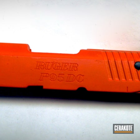 Powder Coating: Hunter Orange H-128,Slide,Ruger 9mm,Gun Parts,Ruger P95 DC