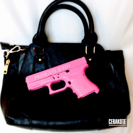 Powder Coating: Conceal Carry,Glock,Ladies,Princess,Pistol,Shimmer Aluminum H-158,Glock 30S,Prison Pink H-141