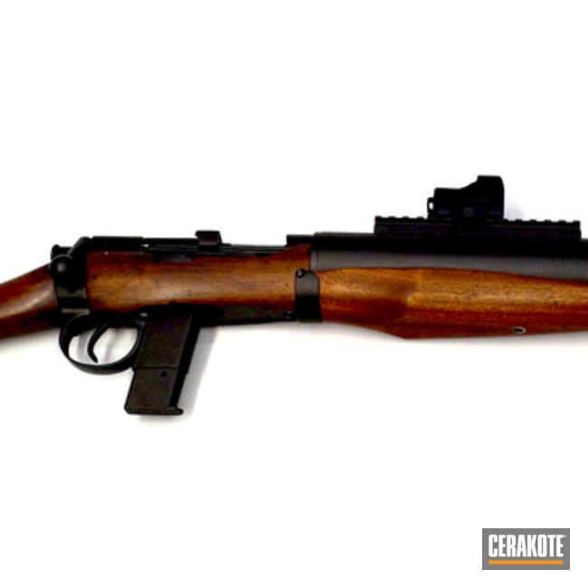 Cerakoted: Bolt Action Rifle,Graphite Black H-146,WWII,Vortex Sight,Carbine,De Lisle Carbine,Lithgow