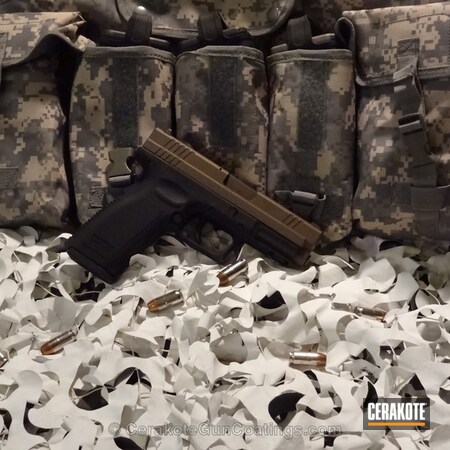 Powder Coating: Graphite Black H-146,Handguns,Springfield Armory,Burnt Bronze H-148