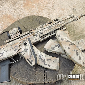 Cerakoted H-231 Magpul Foliage Green, H-199 Desert Sand, H-149 Copper Brown And H-258 Chocolate Brown