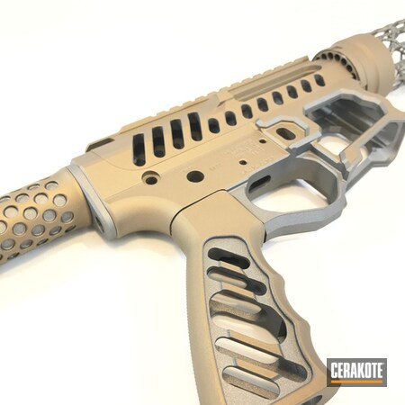 Powder Coating: Tactical Rifle,Tungsten H-237,F1 Firearms,Burnt Bronze H-148