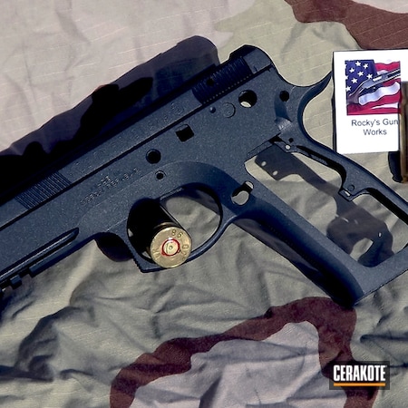 Powder Coating: Pistol,Cobalt H-112,CZ75 SP01,Solid Tone,Gun Parts
