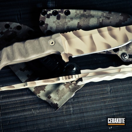 Powder Coating: Knives,DESERT SAND H-199,High Sierra Tool,Coyote Tan H-235