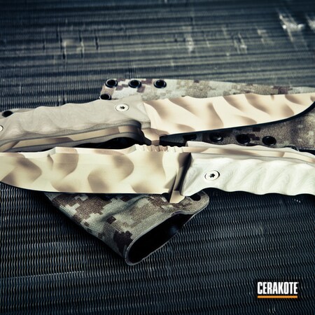 Powder Coating: Knives,DESERT SAND H-199,High Sierra Tool,Coyote Tan H-235