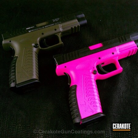 Powder Coating: Mil Spec O.D. Green H-240,Handguns,Springfield Armory,Prison Pink H-141