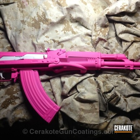 Powder Coating: Bright White H-140,Ladies,Tactical Rifle,Prison Pink H-141