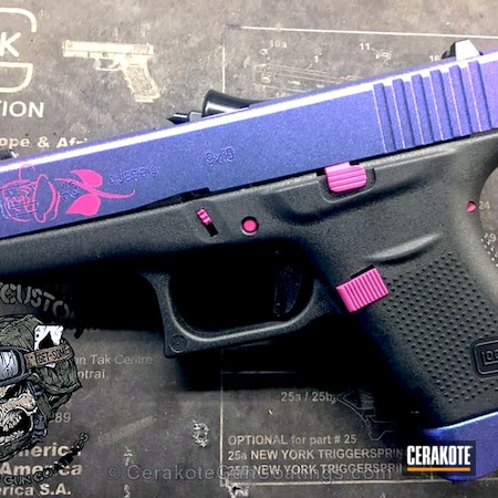 Powder Coating: Glock 43,Glock,Rose,Color Change,SIG™ PINK H-224,Pistol,Custom Mix Purple,Chameleon
