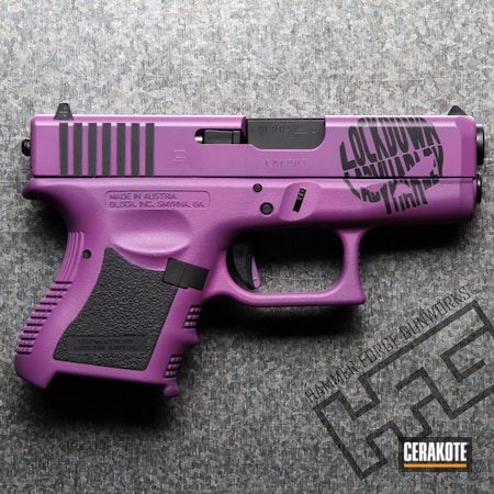 Powder Coating: 9mm,Glock 26,Graphite Black H-146,Glock,Purple,Wild Purple H-197,Handguns,Pistol,Custom Mix,Bright Purple H-217,Custom Mix Purple