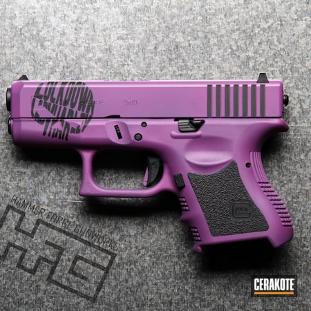 Powder Coating: 9mm,Glock 26,Graphite Black H-146,Glock,Purple,Wild Purple H-197,Handguns,Pistol,Custom Mix,Bright Purple H-217,Custom Mix Purple