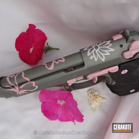 Powder Coating: Bright White H-140,Bazooka Pink H-244,Ladies,Handguns,Beretta,Stainless H-152