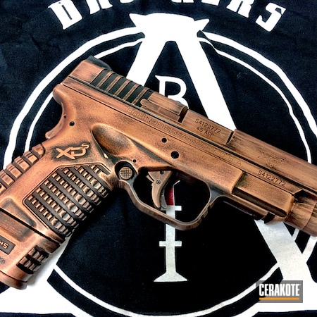 Powder Coating: Springfield XDS,Graphite Black H-146,Distressed,Copper Brown H-149,Pistol,Springfield Armory,Springfield XDS-45,Custom Copper,Burnt Bronze H-148