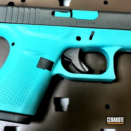 Powder Coating: Glock,Ladies,Pistol,Tiffany & Co,Robin's Egg Blue H-175,Titanium H-170,Glock 42,Women's Gun