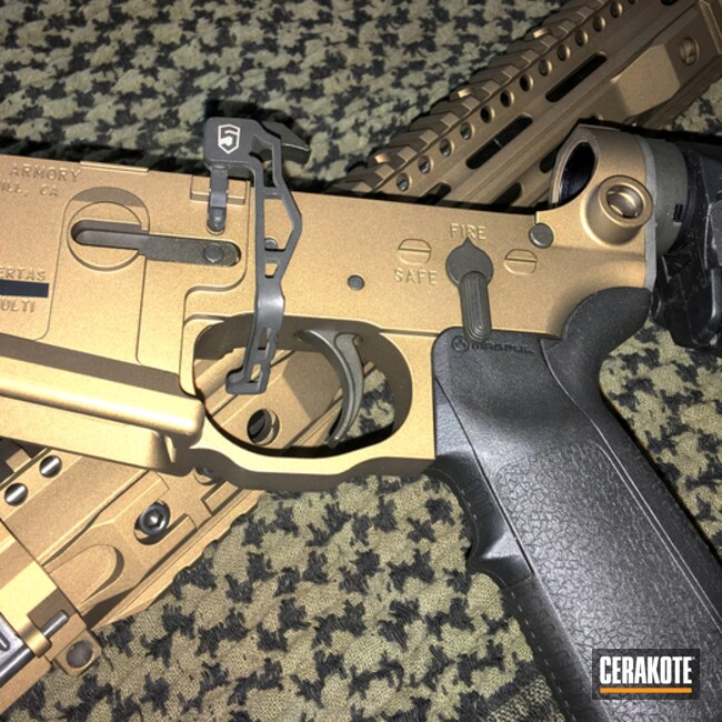 Cerakoted: MagPul,Franklin Armory,Phase 5,Burnt Bronze H-148,Tactical Rifle,AR-15