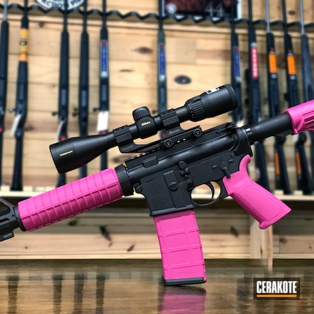 Powder Coating: Two Tone,SIG™ PINK H-224,Ruger AR556,Tactical Rifle,Nikon Scope