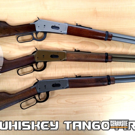 Powder Coating: Graphite Black H-146,Cowboy Gun,Tungsten H-237,Burnt Bronze H-148,Lever Action,Rifle,Titanium H-170