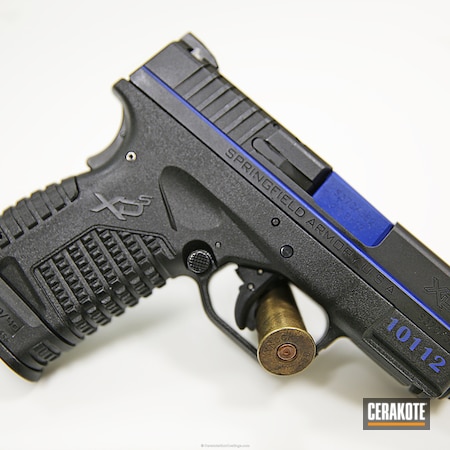 Powder Coating: Springfield XDS,Thin Blue Line,Pistol,Springfield Armory,Police,Blue Lives Matter,Sky Blue H-169
