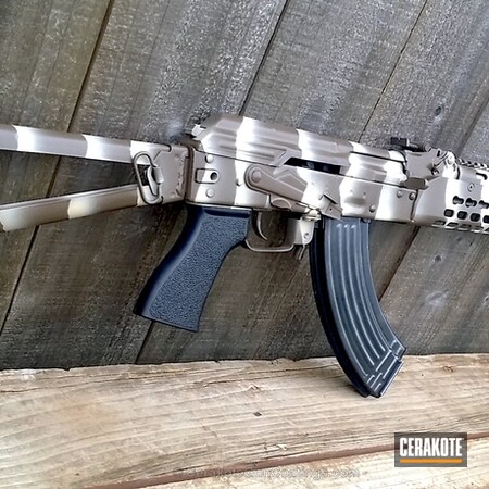 Powder Coating: AK-47,DESERT SAND H-199,Camo,Tactical Rifle,Patriot Brown H-226
