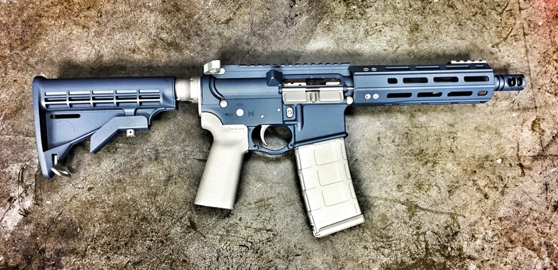 H158 Shimmer Aluminum and H185 Blue Titanium by WEB USER Cerakote