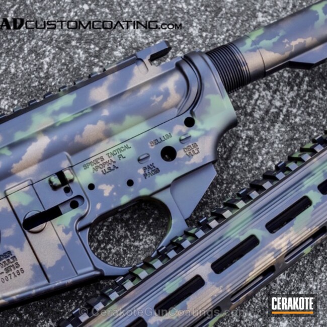 Cerakoted H-148 Burnt Bronze, H-189 Noveske Bazooka Green And H-146 Graphite Black