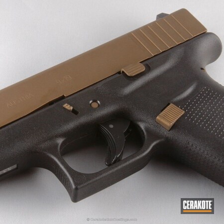 Powder Coating: Glock 43,Glock,Tactical Pistol,Pistol,Burnt Bronze H-148