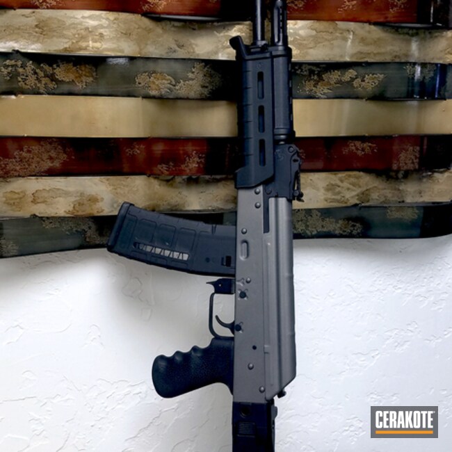 Cerakoted: Graphite Black H-146,Two Tone,Tungsten H-237,Tactical Rifle,AK-47,AK Rifle