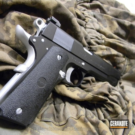Powder Coating: Graphite Black H-146,Satin Aluminum H-151,1911,Handguns,Colt